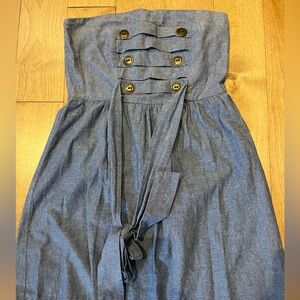 Twik strapless jean romper